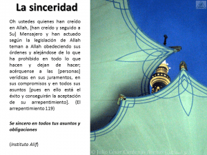 Breve interpretación (tafsir) del Corán la sinceridad